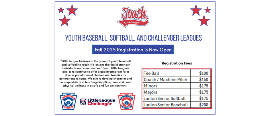 Fall 2025 Registration is Open!