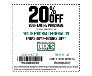 UPDATED: DICK'S Sporting Goods 20% Off Coupons