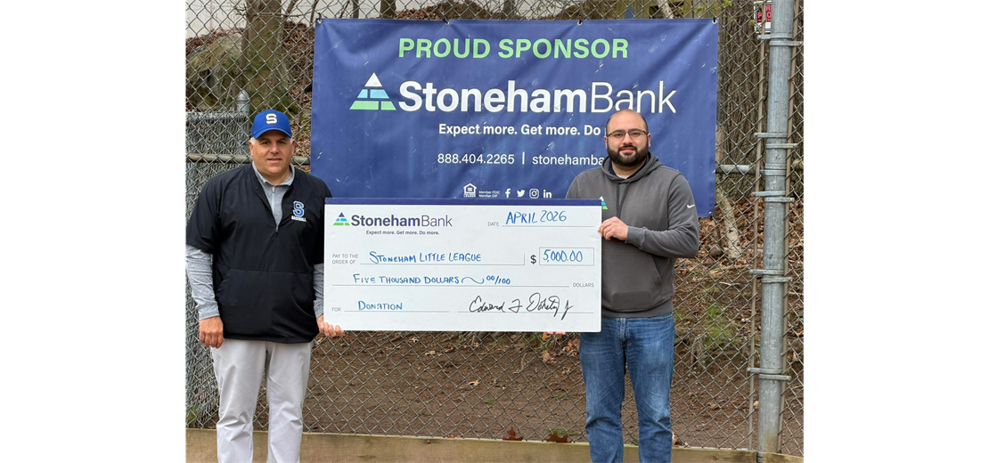 Thank you to our major sponsor- Stoneham Bank