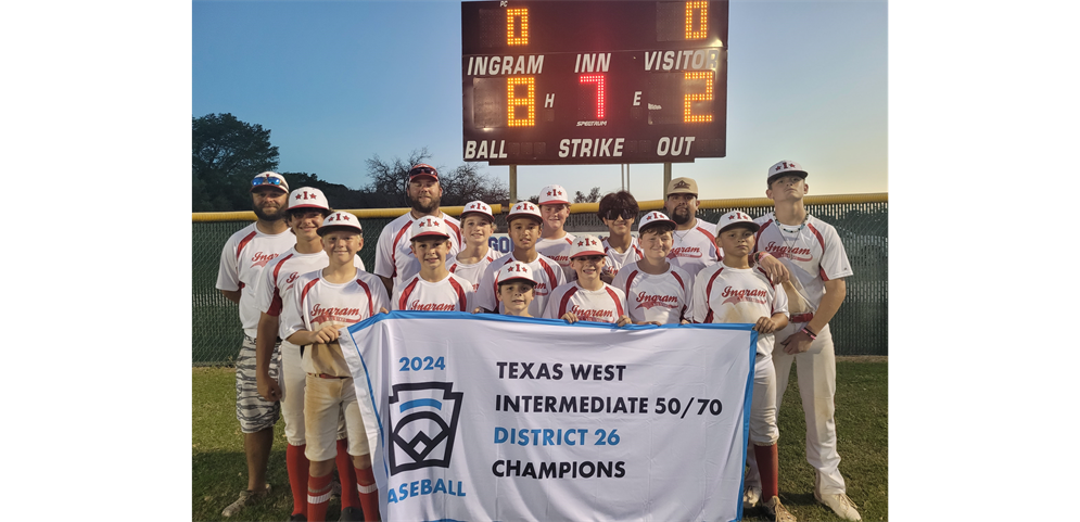 INGRAM 50/70 BASEBALL DIST CHAMPS - SECT 3 RUNNER UPS 2024