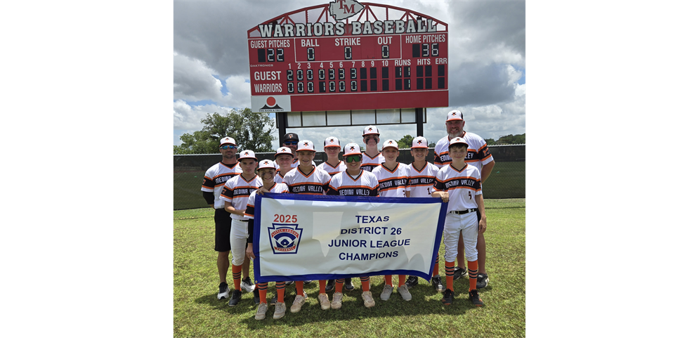 Medina Valley Junior Baseball District Champions 2025