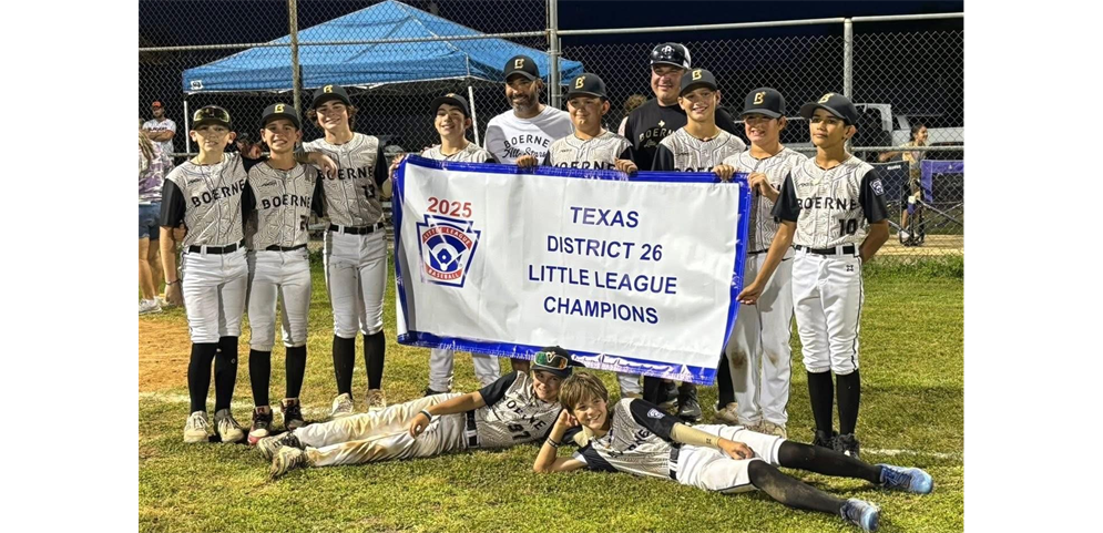 BOERNE LITTLE LEAGUE BASEBALL DISTRICT CHAMPIONS 2025