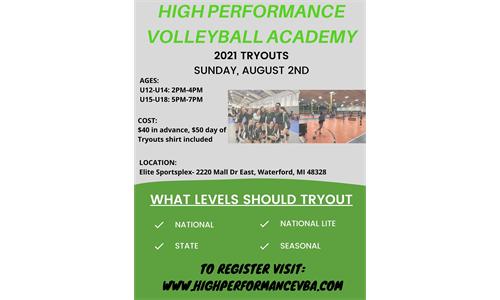Tryouts for August 2nd!