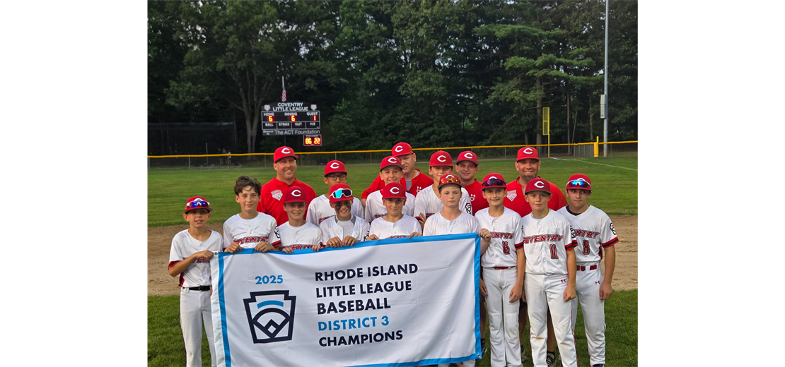 2025 Coventry Little League Baseball District Champions 