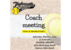 Mandatory Coach meeting information