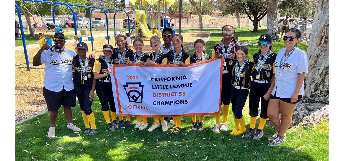 2025 12 yr old Softball District winner Tri Valley LL