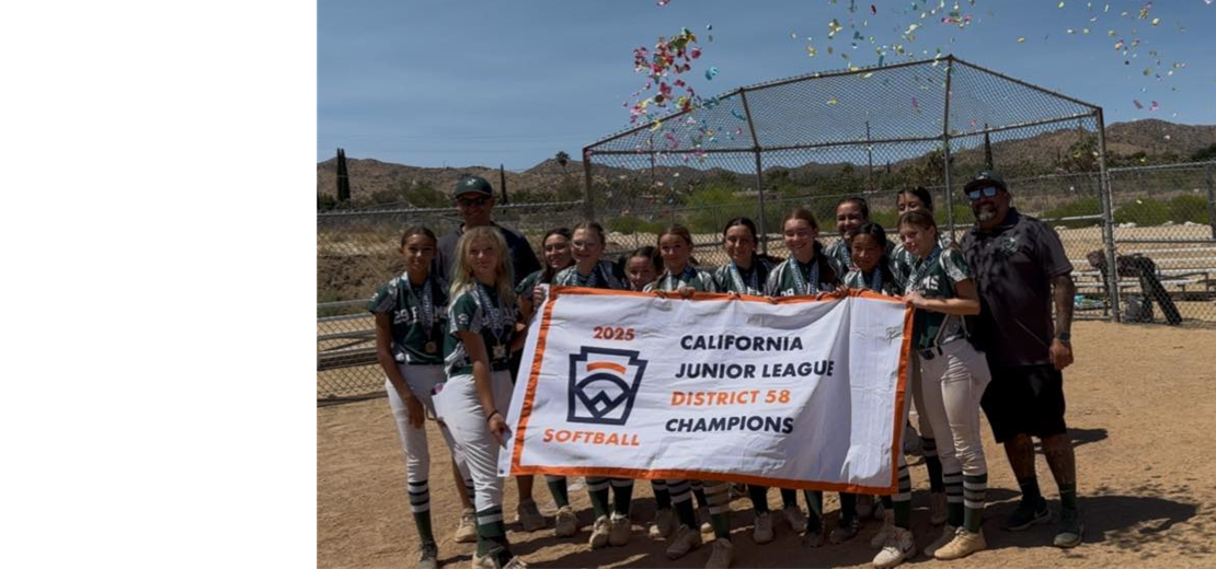 2025 Junior Softball District winner 29 Palms LL