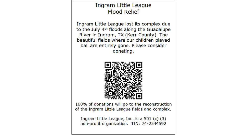 Ingram Little League Flood Relief