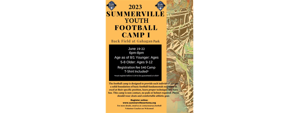 Register Now for the June Football Camp