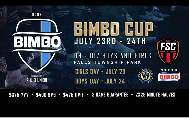 FALLS SC/PHILADELPHIA UNION PRESENT BIMBO CUP!