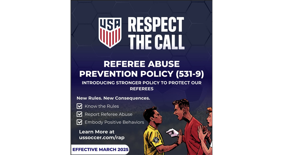 New Referee Abuse Policy- Begins March 2025