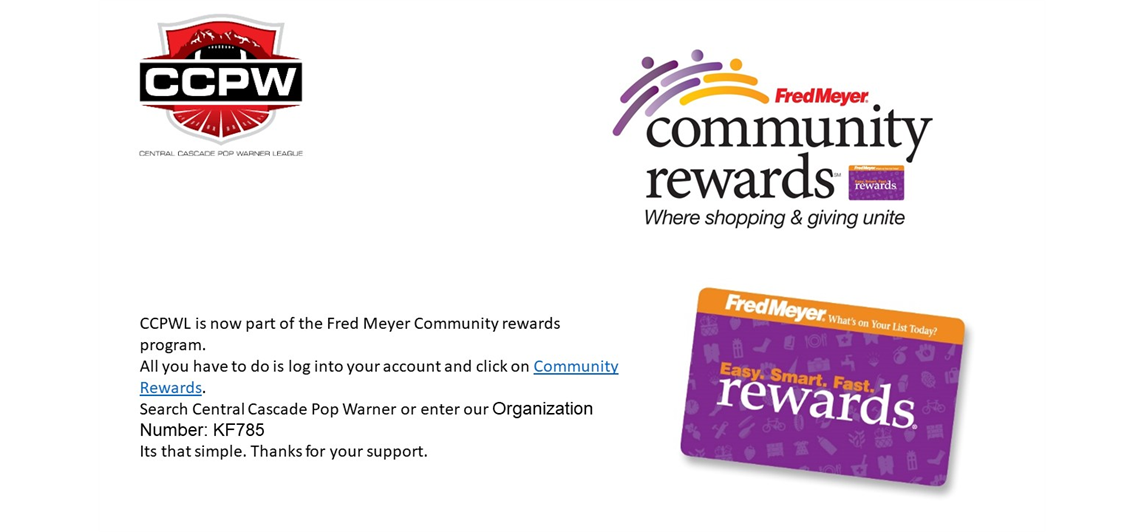 CCPWL is now part of the Fred Meyer Community rewards program.