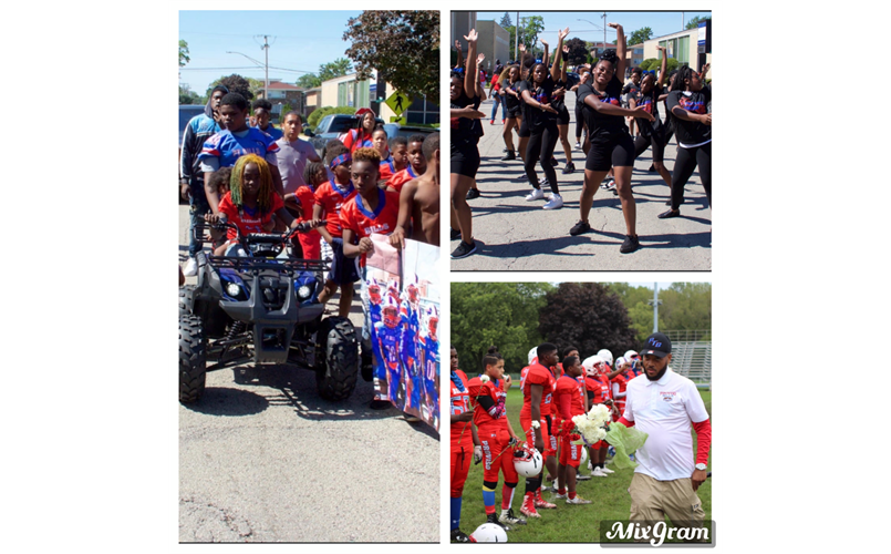 Football & Dance participating in the Maywood fest Community Parade! & Our 2019 Homecoming -Look at our president putting in that Work!