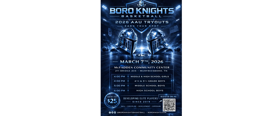 Last AAU Tryouts March 7
