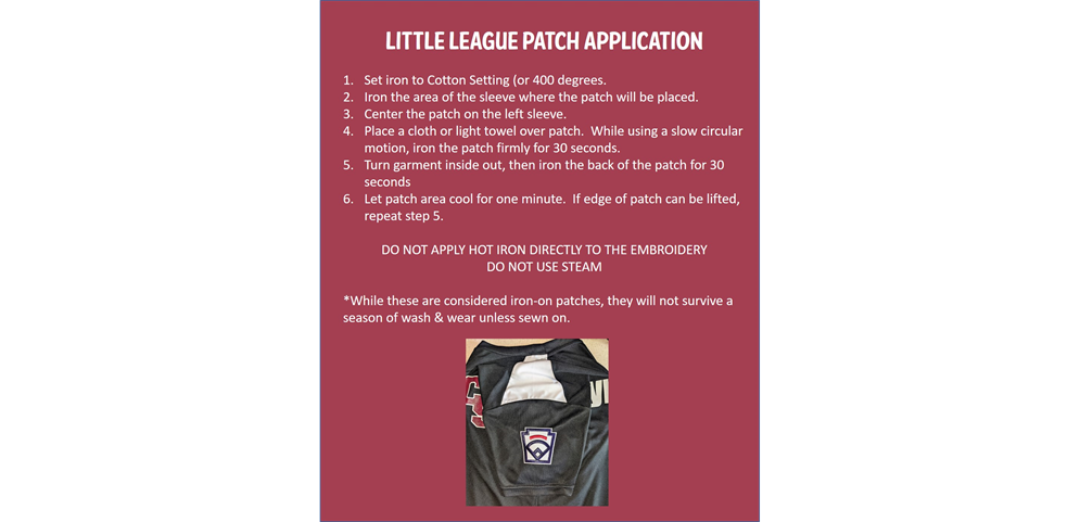 Little League Patch Application