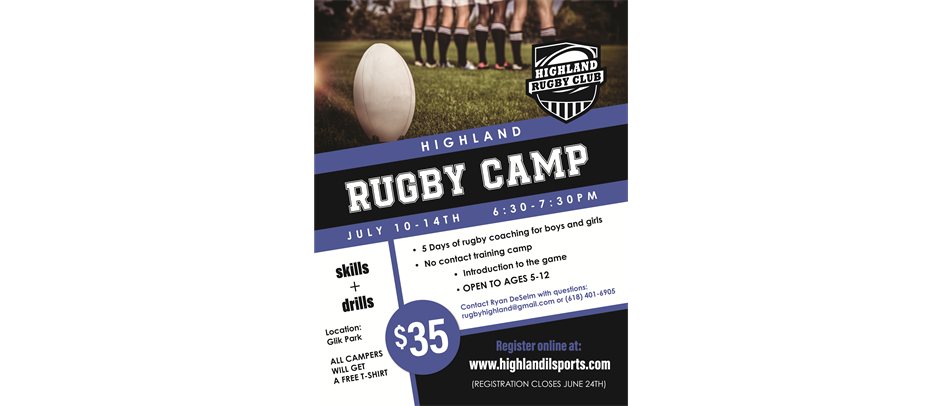 Highland Youth Rugby Camp Registe: April 24-June 24