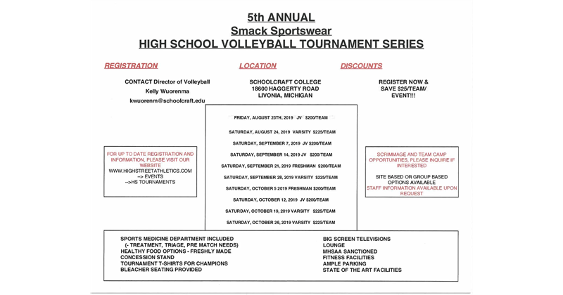 5th Annual Smack High School Tournament Series!