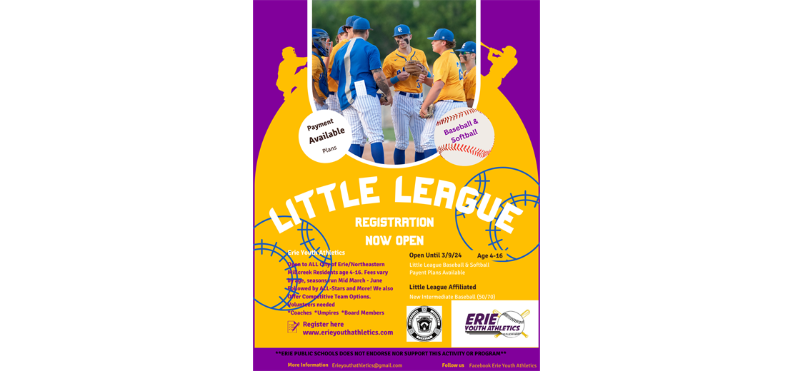 2024 Spring Little League Registrations Now OPEN