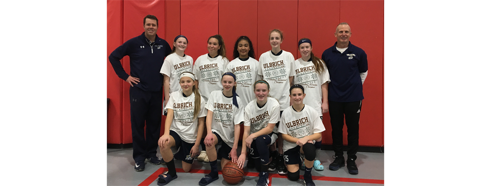 The Milford Knights 7th grade team won the 2018 Ulbrich BGC Christmas Basketball Tournament in Wallingford on Dec. 30