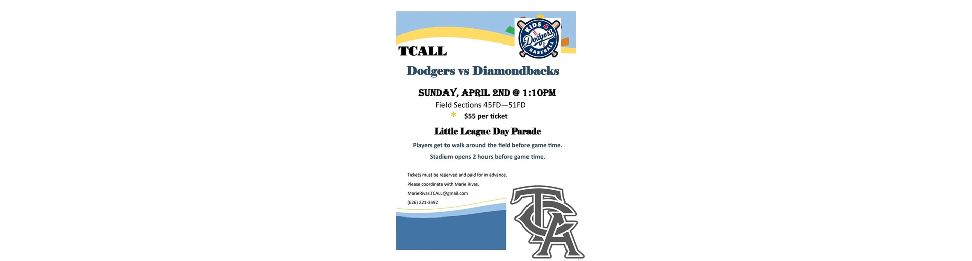 TCALL Dodgers Day 4/2