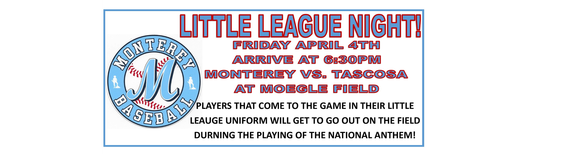 LITTLE LEAGUE NIGHT!