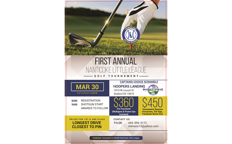 Fundraiser Golf Tournament March 30th