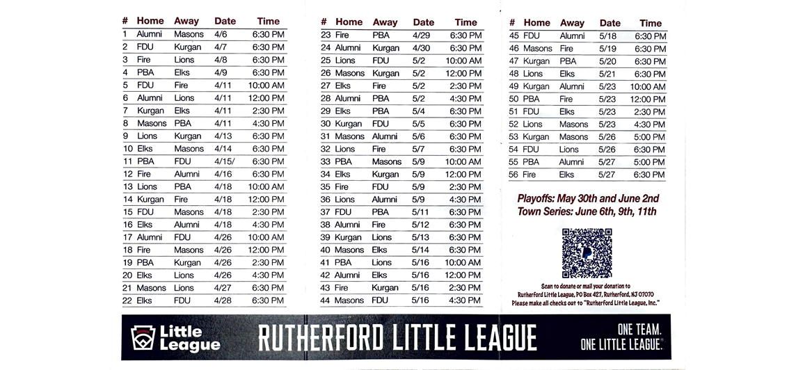 2026 Majors Schedule