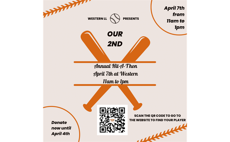 2nd  annual Hit-A-Thon! April 28th 11am to 2pm