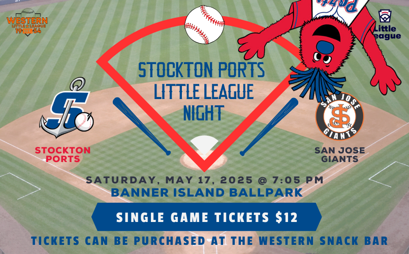 Little League Night @ the Ports - Tickets on Sale Now at the Snack Bar!