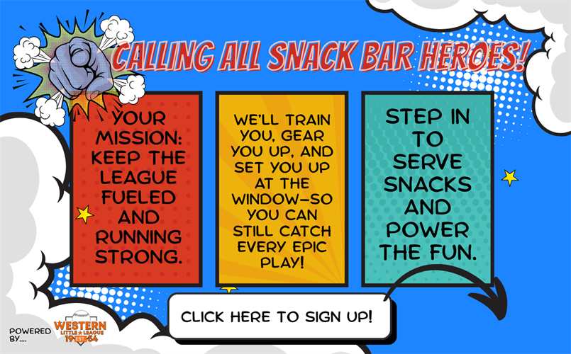 Snack Bar Heroes Needed! 