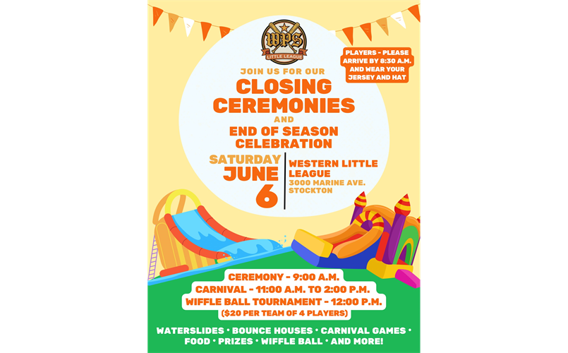 Closing Ceremonies on June 6!