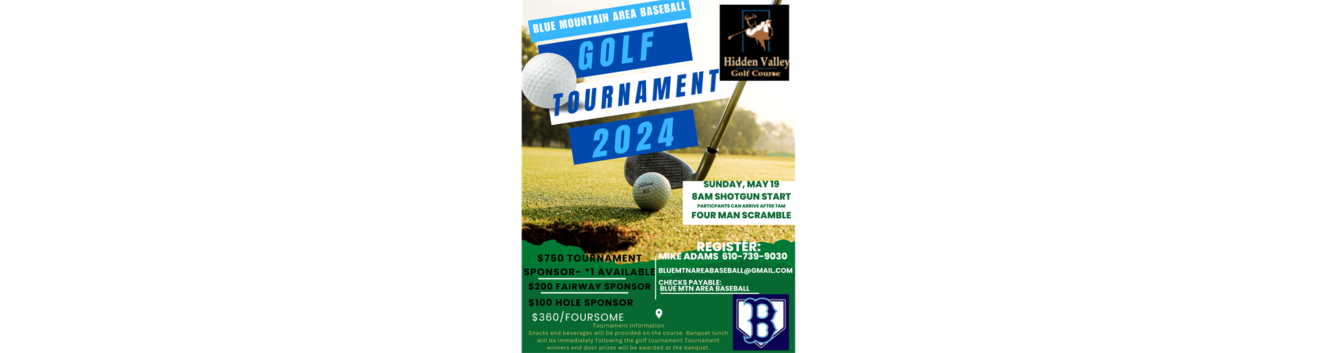 Bue Mountain Area Baseball Golf Tournament
