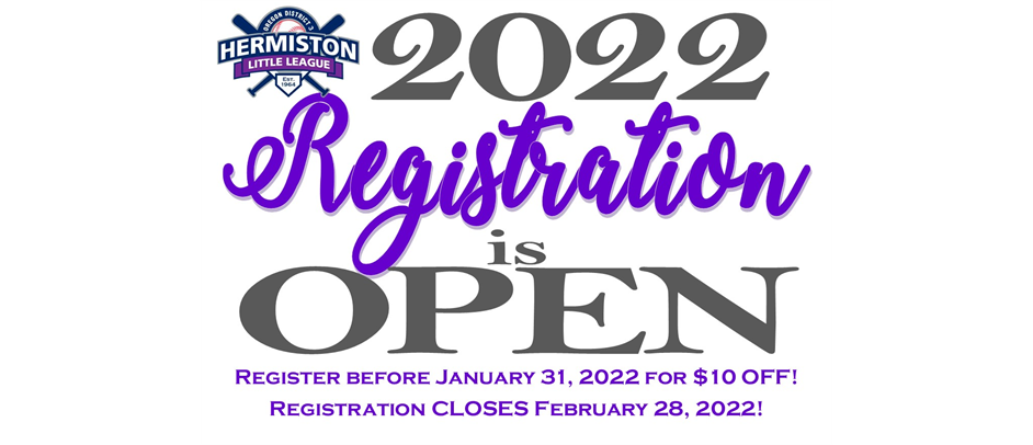 2022 Registration NOW OPEN