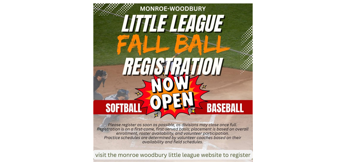 Fall Ball Registration is live