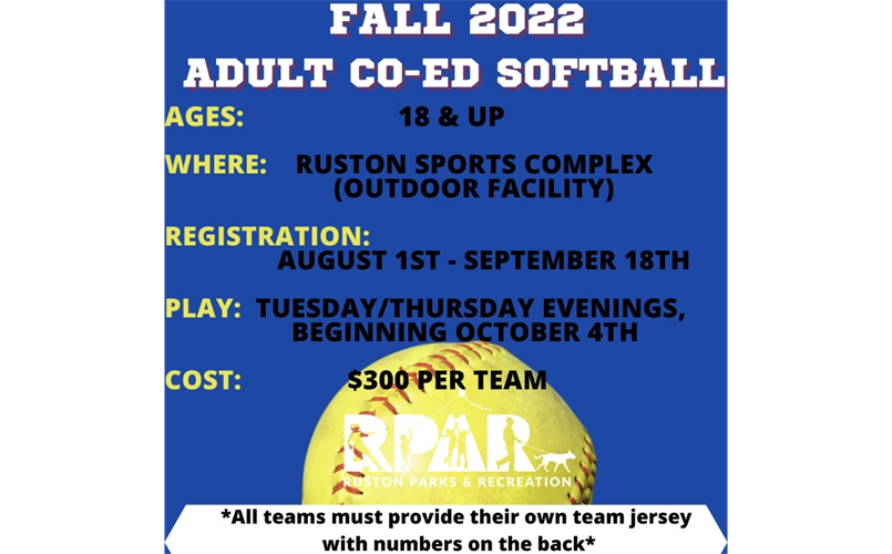 Fall Adult Co-Ed Softball