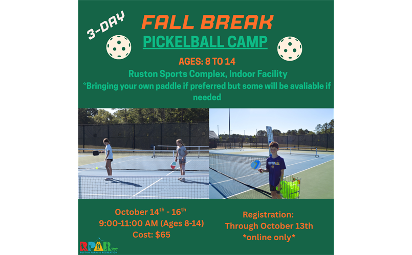 Fall Break Pickleball Camp