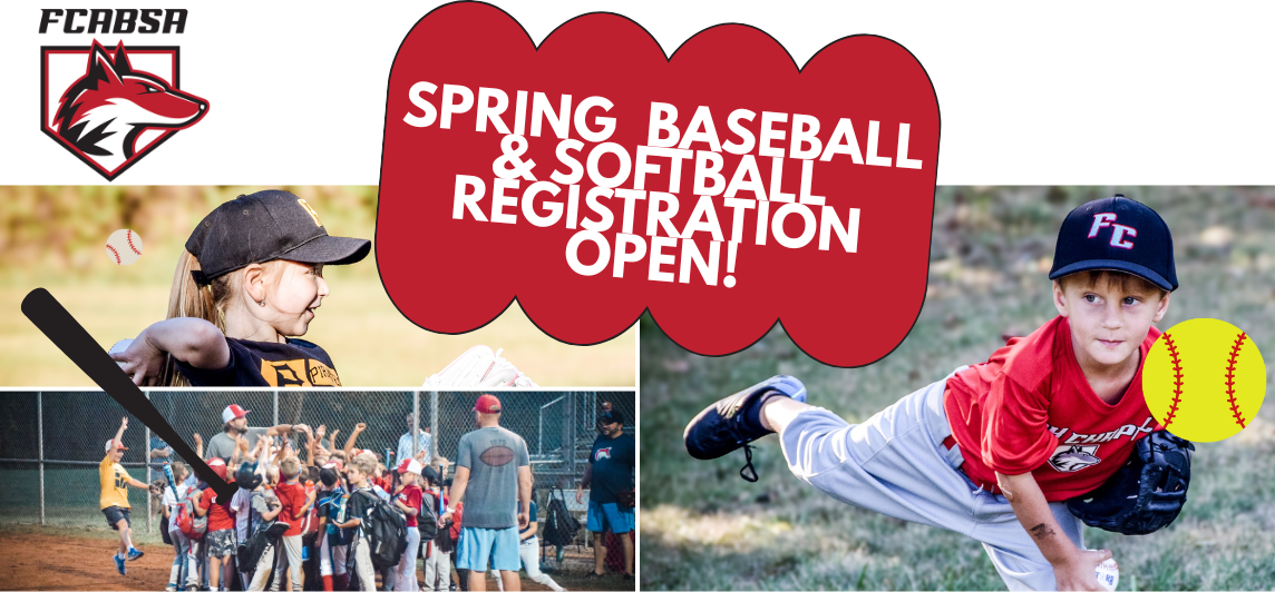 Spring Softball & Baseball Registration Open Now!