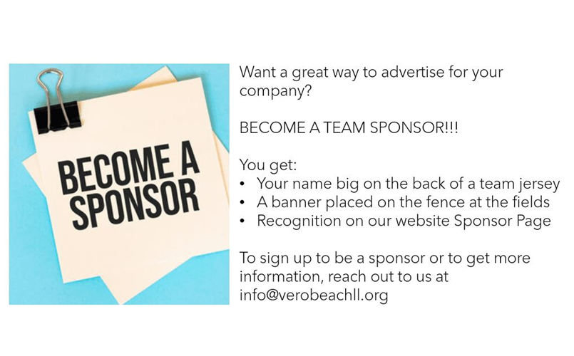Become A Team Sponsor