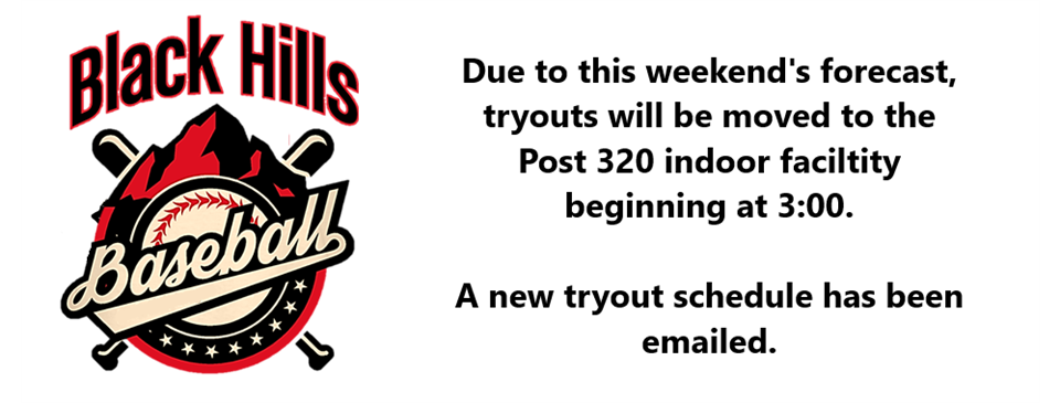 Tryout Schedule Change