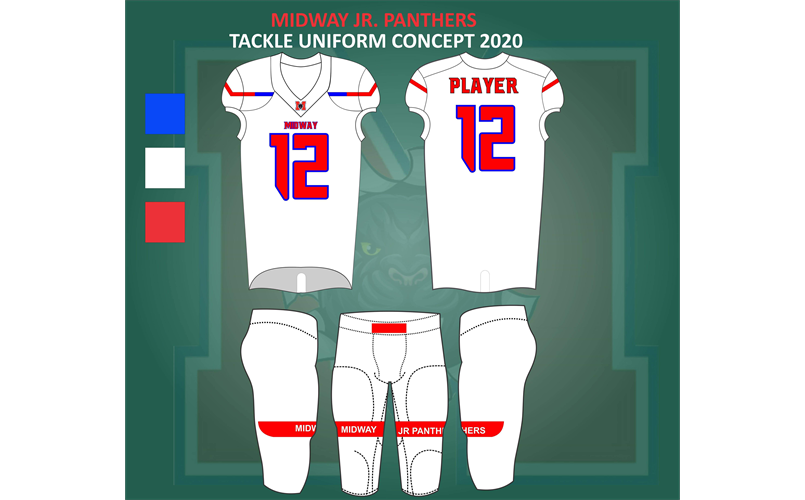 White Tackle Uniforms 