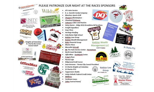 NIGHT AT THE RACES SPONSORS
