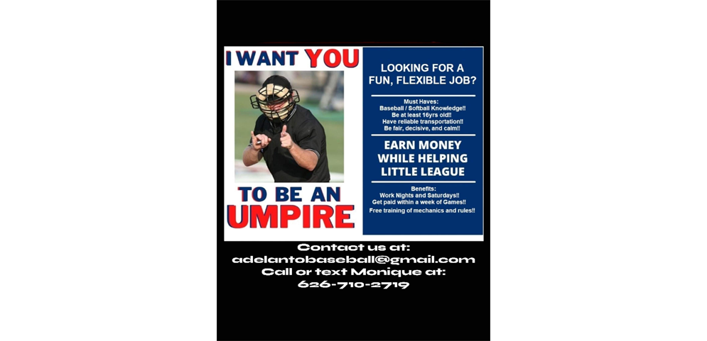 UMPIRES WANTED