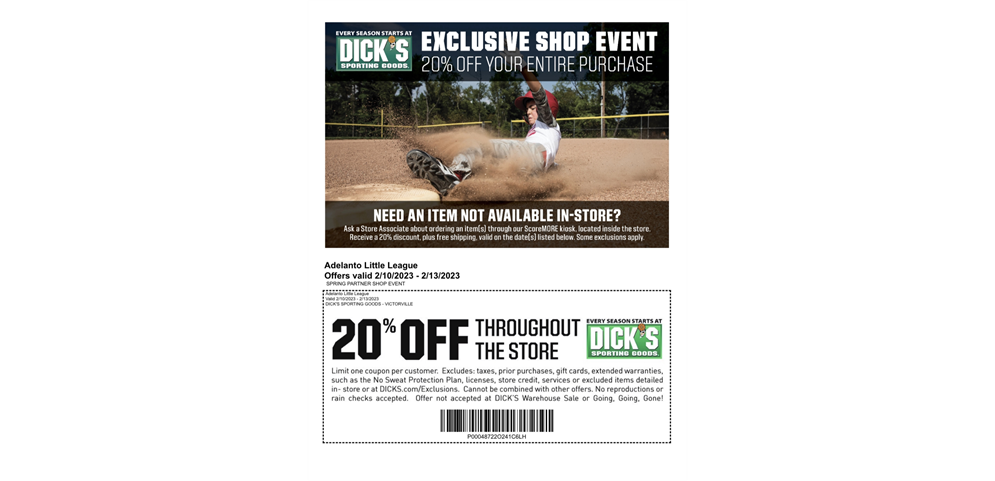 DICK'S SHOP EVENT 