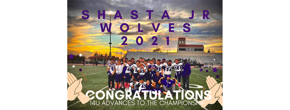 2021 Shasta Jr Wolves 14U Football Team